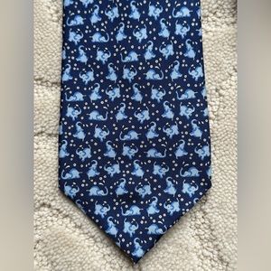 SALVATORE FERRAGAMO New Blue Made In Italy Silk Designer Tie